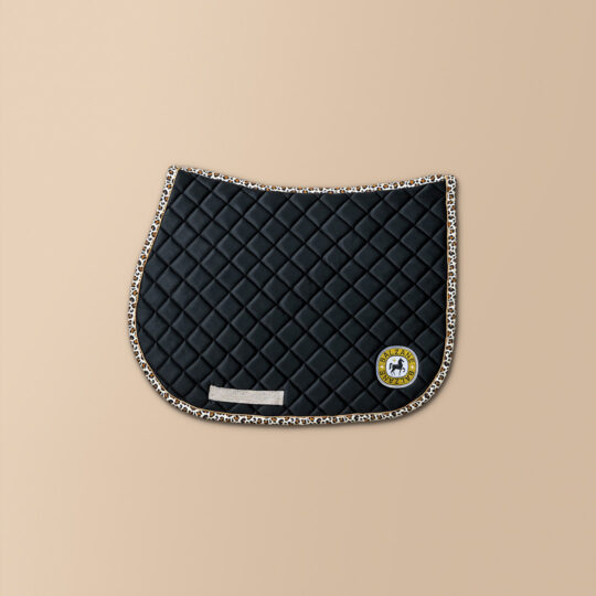 Tapis de selle - Léopard noir