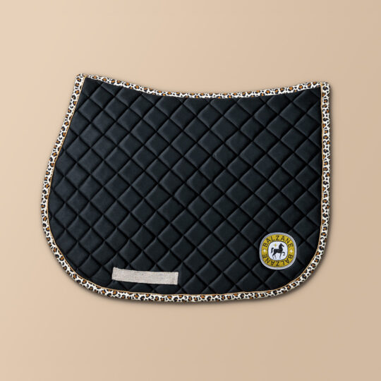 Tapis de selle - Léopard noir
